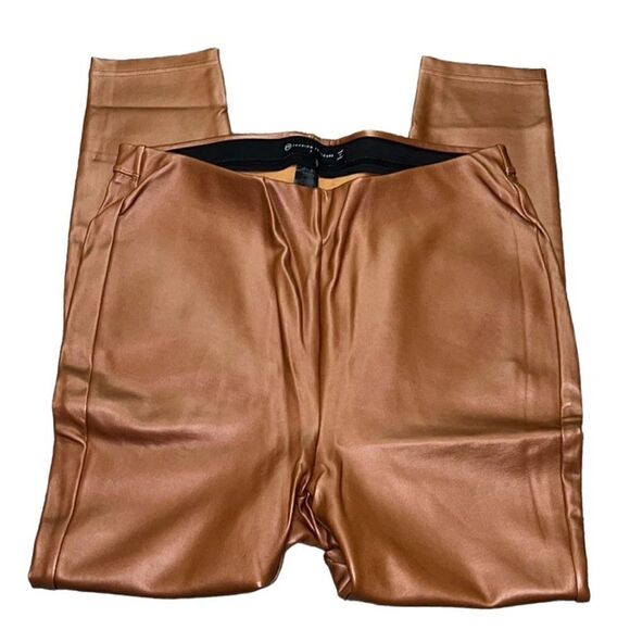 FTF Coated Ponte High Rise Knit Leggings - Picture 2 of 10